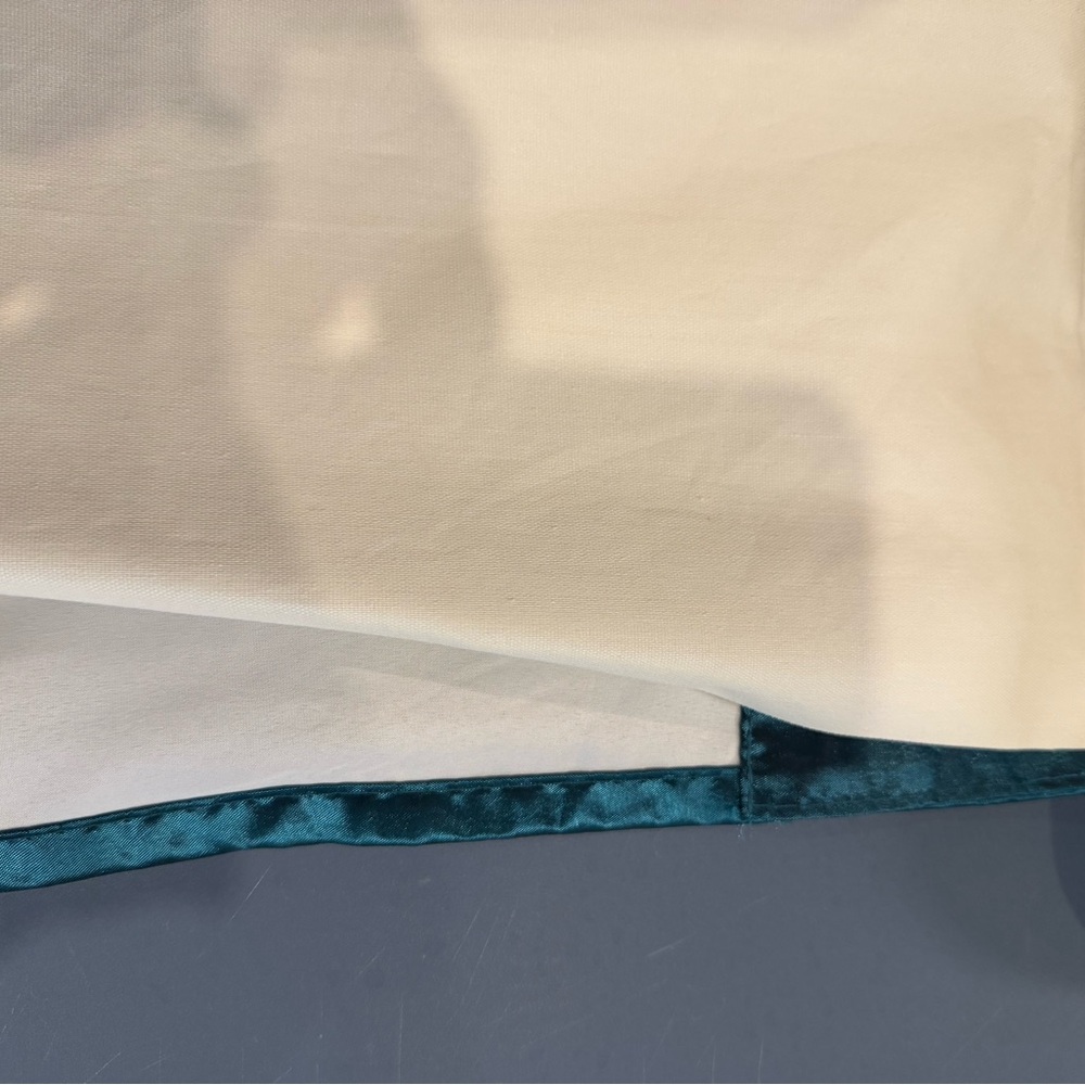 Blue Drape with Gold Embroidered Peacock Feathers. - Picture 5 of 6